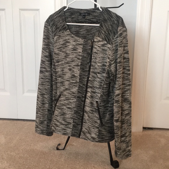 Charlie B Large Black and White Cardigan - Picture 3 of 8